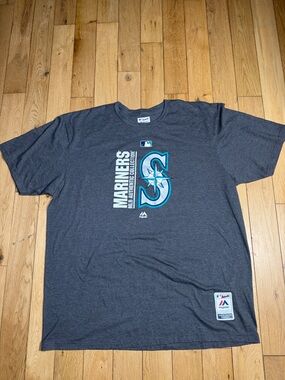 Seattle Mariners MLB Graphic Tee| Gray | Size 2XL | Fan Gear | Baseball Tee